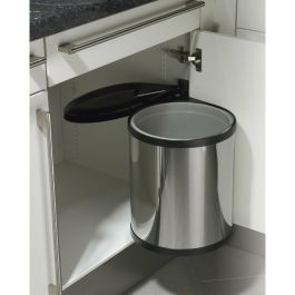 Cubo de basura Hailo Compact-Box Acero 15 L Negro Gris Integrable
