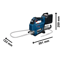 Bosch Professional GFP 18V-10 Pistola Engrasadora Inalámbrica 18V 10000 PSI 320 g/min con Acoplamiento 90° y Correa para Hombro