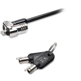 Kensington Candado de Seguridad con Llave MicroSaver 2.0 para Portátil K65020EU, Cable de Acero al Carbón, Negro/Plata