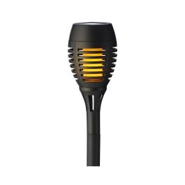 Lumineo Estaca solar efecto llama Ø7,5x27cm, 4 unidades, 12 LEDs, batería Ni-MH AAA incluida, 6 horas de funcionamiento