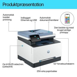 HP Pro MFP 3302Fdn Multifunción Láser Color con Dúplex y ADF - Impresión, Copia, Escaneo y Fax para Oficinas