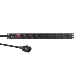 Lanview 19'' rack mount power strip, 1U, 2m, 10A with 8 x French Type E Schuko socket, C14 plug Precio: 40.59000055. SKU: B1AQ8YFJWW