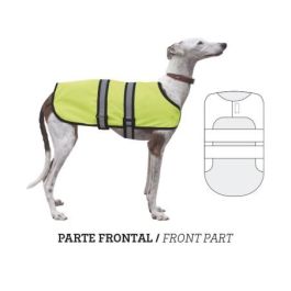 Nayeco Chaqueta Capa Perro X-Trek Neón Impermeable 60 cm | Guata Térmica, Tela Rip Stop y Doble Banda Ajustable para Exterior