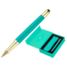 Belius Bolígrafo y Estuche Soiree Art Deco Turquesa y Dorado Tinta Azul Caja de Diseño Precio: 26.94999967. SKU: B1EFKMVY32