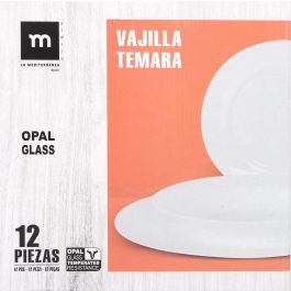 La Mediterranea Vajilla 12Pcs Red.Opal "Temara" 26.5 cm, 20.5 cm, 19 cm (2 Unidades)