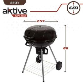 Barbacoa de carbón redonda con tapa aktive 57x86 cm Barbacoa de carbón redonda con tapa aktive 57x86 cm
