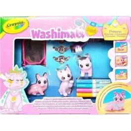 Crayola CRA0071662075194 Washimals Pastel Princess Pets - Kit para Colorear y Personalizar Animales en Colores Pastel, Niños de 3 Años