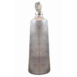 DKD Home Decor Tibor Jarrón Decorativo Alto de Cristal con Detalles de Piedras Rosa, 59 cm de Altura, 19x59x19 cm Precio: 92.50000001. SKU: S3039905
