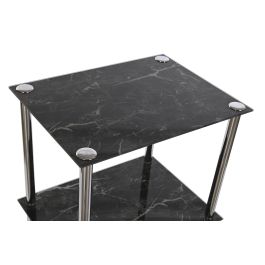 DKD Home Decor Estantería Moderna Plateada Acero y Cristal 40x30x105 cm