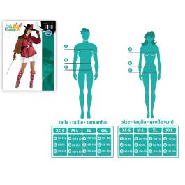 Disfraz Mosquetera Rojo Mujer Adulto XS-S