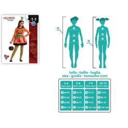 Disfraz Calabaza Naranja Con Gorro Para Niña 3-4 Años Halloween