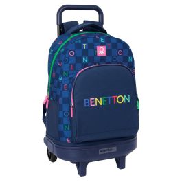 Mochila Escolar con Ruedas Benetton Damero Azul marino 33 x 45 x 22 cm Precio: 67.69000029. SKU: B1AKRTJ86G