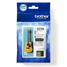 BROTHER Pack de 4 cartuchos de tinta negro, cian, magenta y amarillo LC421XLVAL para DCP-J1050DW / D Precio: 68.7900004. SKU: S8402064