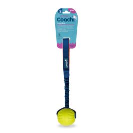 Coachi Tuggi Ball Pelota para Perros y Cachorros | Juguete de Entrenamiento Resistente, Goma Elástica, Asa Neopreno | Azul-Coral-Lima