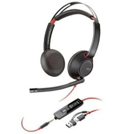Poly 8X231A6 Auriculares Estéreo Supraaurales Blackwire 5220 Micrófono Cancelación Ruido, USB-C, 3.5mm, Adaptador USB-A, Negros. Precio: 75.49999974. SKU: B1A9Q5R8CG
