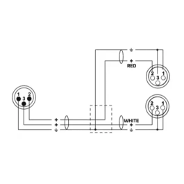 Cordial Cable Y Xlr Macho / 2 Xlr Hembra 30 Cm