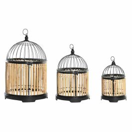 Jaula Balines DKD Home Decor Natural Negro 38 x 61.6 x 38 cm Set de 3 Precio: 114.99719. SKU: B14K7VAEYW