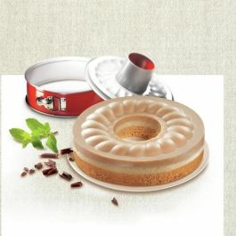 Molde de acero savarin TEFAL Delibake - Ø 25 cm - Rojo y gris - Con bisagra