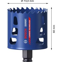 Bosch 2 608 900 435 Sierra de corona EXPERT ToughMaterial 73mm para ladrillo, madera, plástico, cerámica y acero inoxidable