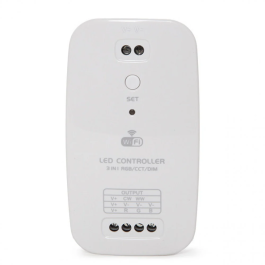Controlador Wifi Tira LED Tres En Uno: Temperatura Color, RGB, Dim. Compatible Alexa. CA-CWFI-RGB_CCT_DIM