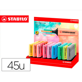 Stabilo Marcador Fluorescente Boss Original C-Surtidos Pastel Expositor 45 Ud Precio: 45.50000026. SKU: B1BERSNLFN