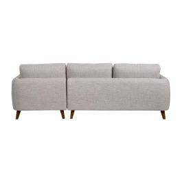Sofá Chaise Longue Gris Tejido-Madera 240 X 155 X 86 cm