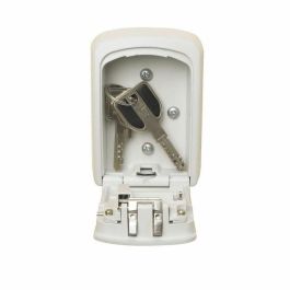 Master Lock Caja de llaves segura Tamaño M Blanca para montaje en pared, Combinación 4 dígitos, Resistente intemperie, Ideal Airbnb Master Lock Caja de llaves segura Tamaño M Blanca para montaje en pared, Combinación 4 dígitos, Resistente intemperie, Ideal Airbnb