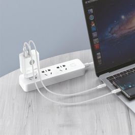 Cargador de Pared + Cable USB-C Tech One Tech TEC2273 Blanco 65 W Cargador de Pared + Cable USB-C Tech One Tech TEC2273 Blanco 65 W