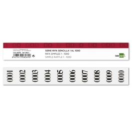 Liderpapel Tira de Rifa Sencilla 1 al 1000 Talonario Engomado 10 Números por Tira Precio: 49.7899996. SKU: B1JJVF34MD