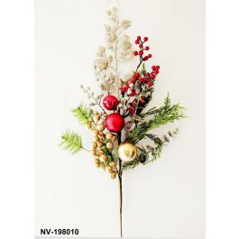 DKD Home Decor Rama Navidad Moderna Rojo Dorado Verde Marrón con Muerdago PVC Metal 6x70x12 cm (6 Unidades) Precio: 28.76412. SKU: B1EFPVCXTX