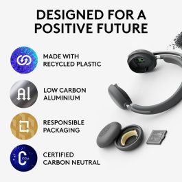 Logitech Zone Wireless 2 Auriculares Inalámbricos con Cancelación de Ruido Híbrida y Claridad de Llamada Avanzada, Batería Reemplazable