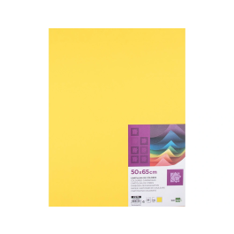 Liderpapel Cartulina Amarillo Limon 50x65 cm 240g/m2 Paquete de 25 Hojas para Dibujo y Manualidades