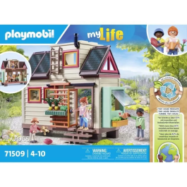 Playmobil Casa Pequeña 71509 Tiny House Sostenible con Accesorios y Paneles Solares para Niños a Partir de 4 Años