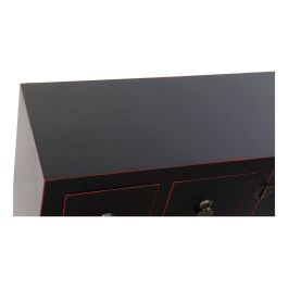 Mueble de TV DKD Home Decor Negro Multicolor Madera Abeto Madera MDF 130 x 24 x 51 cm