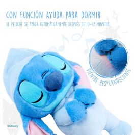 SIMBA Peluche Disney Stitch Dormilón con Sonido, Movimientos y Luz 31cm – Música Relajante, Auto Apagado
