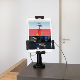 TooQ TQTDS0812 Soporte Antirrobo de Mesa/Pared para Smartphone/Tablet 7.9"-10.5" Ajustable Profesional Negro