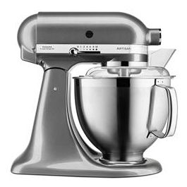 Kitchenaid Robot de Cocina 5KSM185 PS EMS Línea Artisan 4,8L Plata Medallón Cabezal Inclinable de Alto Rendimiento