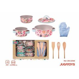 Menaje cocina metal flores con accesorios 21x12x39cm Menaje cocina metal flores con accesorios 21x12x39cm