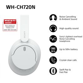Auriculares Bluetooth con Micrófono Sony WH-CH720 Blanco