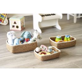 Privilege Set de 3 Cestas de Mimbre Rectangulares - 26x20 cm, 23x17 cm, 20x15 cm (4 Cajas)