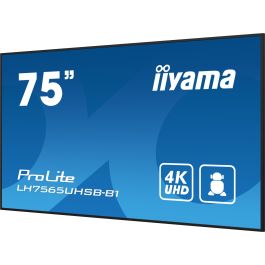 iiyama LH7565UHSB-B1 Pantalla 75" 4K UHD IPS Touch 8ms 60Hz 24/7 Color Negro