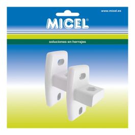 Micel TLD02 92543 Juego de Soporte Pared Toldo Aluminio Blanco 44x38,25x86mm