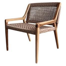 DKD Home Decor Silla Boho de Madera de Teca y Fibra Marrón 62 x 72 x 65 cm Precio: 218.88999946. SKU: B18MAGW86S