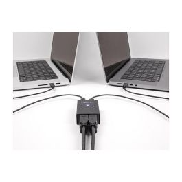 DeLOCK 11504 Conmutador USB 2.0 para 2 Ordenadores y 4 Dispositivos - Negro, Metal, 0.48 Gbit/s, 6 Puertos