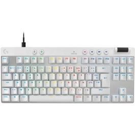 Logitech G G Pro X TKL Teclado para Juegos con Cable, Blanco, AZERTY