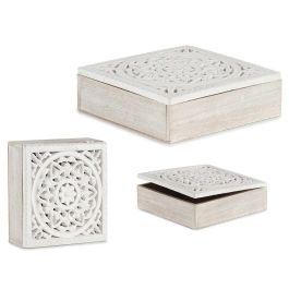 Caja Calada Madera Cuadrada Blanco Giftdecor 22X7CM (8 Unidades) Precio: 53.49999996. SKU: B1DNWC82SY