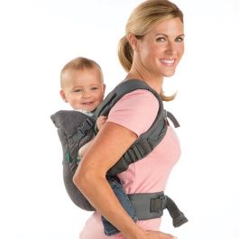 Portabebé Flip ergonómico 4 en 1 gris - INFANTINO - Flip ergonómico 4 en 1 - Poliéster - De 3,6 a 14,5 kg