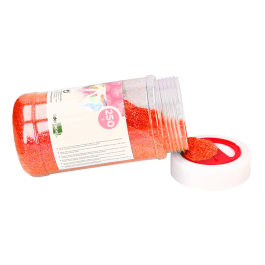 Liderpapel Purpurina Fantasía Color Metálico Naranja Pastel Bote 250 gr