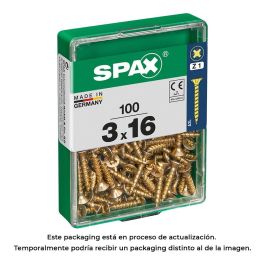 Spax Tornillo Madera Cabeza Plana Yellox Acero 3,0x16mm 100 Unidades Referencia 4081020300162 Precio: 3.69000027. SKU: S7913856
