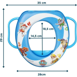 Thermobaby AAAIA11510 Reductor de Inodoro Confort con Asas Patrulla Canina